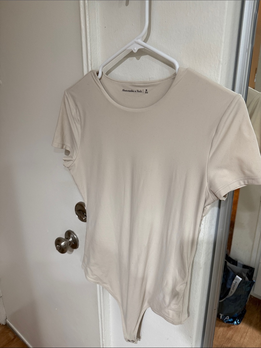 Abercrombie & Fitch Neutral Crewneck Short Sleeve Bodysuit
